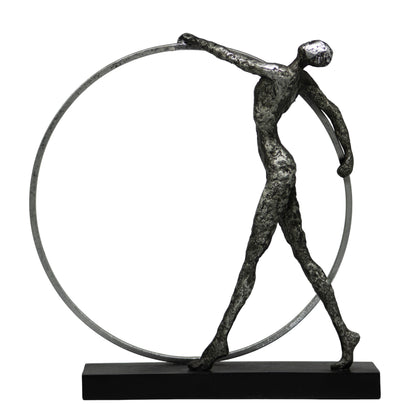 Hombre Gimnasia Negro Metal