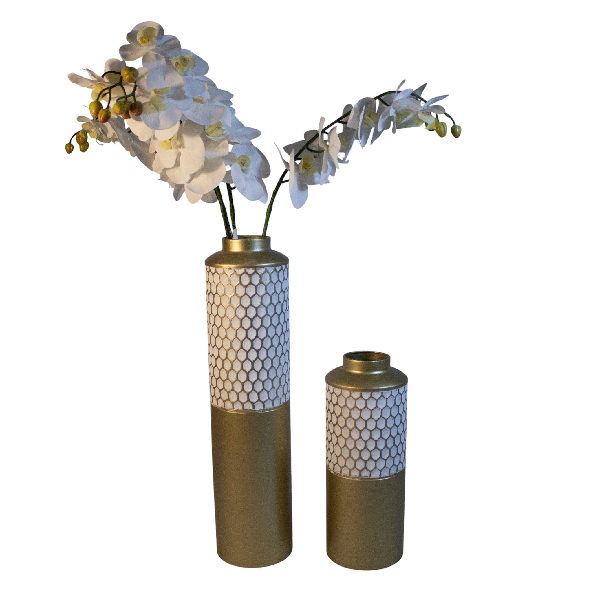 Set De 2 Envases Metalicos Gold
