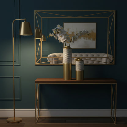 Set De 2 Envases Metalicos Gold