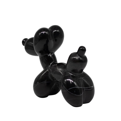 Perrito Marmol Negro 16 Cm