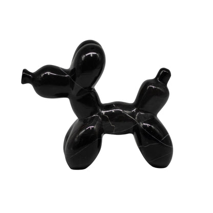 Perrito Marmol Negro 16 Cm