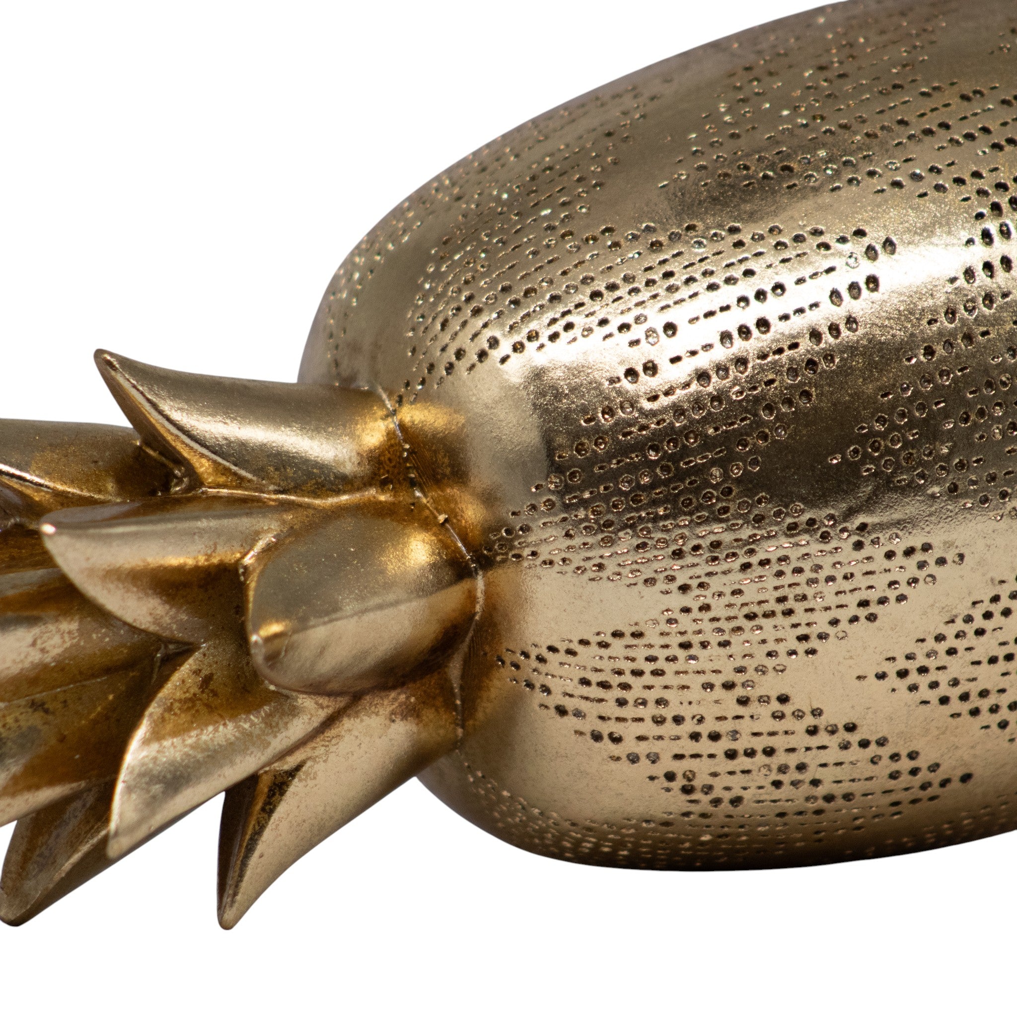 Figura Piña Cerámica Dorado
