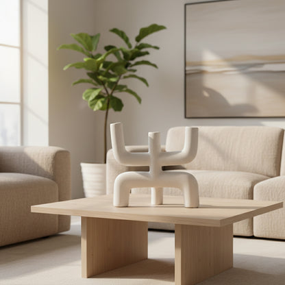 Portavela Caelia Ceramica Blanco