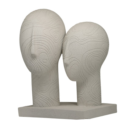 2 Cabezas Arash Blancas 28*38*20 cm  Cerámica