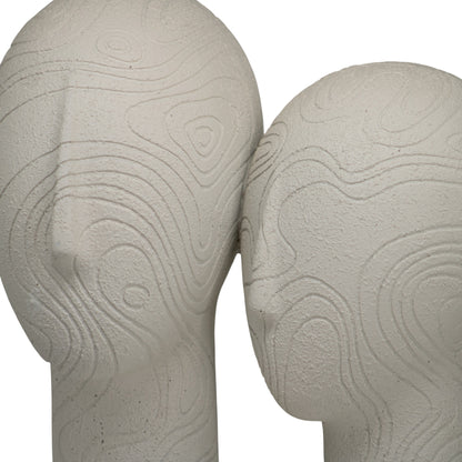 2 Cabezas Arash Blancas 28*38*20 cm  Cerámica
