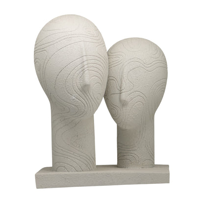 2 Cabezas Arash Blancas 28*38*20 cm  Cerámica