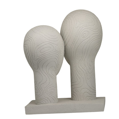 2 Cabezas Arash Blancas 28*38*20 cm  Cerámica