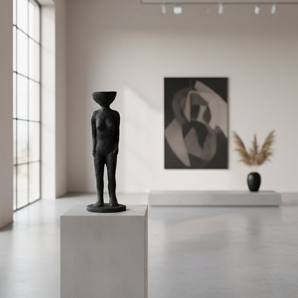 Cuerpo Farid Negro  13*38*13 cm  Cerámica
