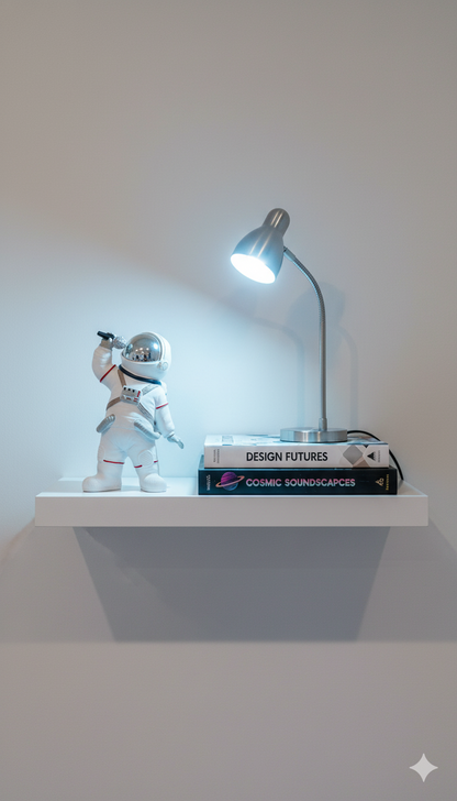 Figura De Poliresina Astronauta Cantando 20 Cm