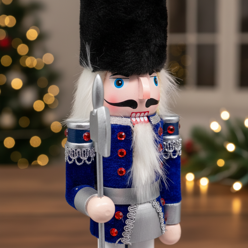 Cascanueces Decorativo Azul â€“ 30 cm
