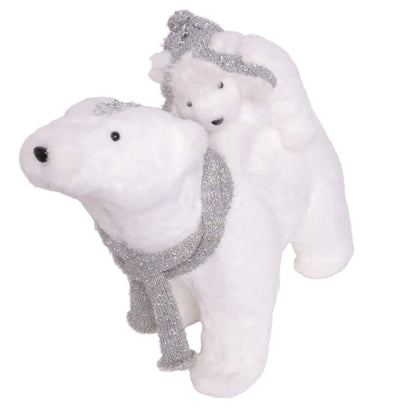 Oso Con Bebe Espalda Blanco