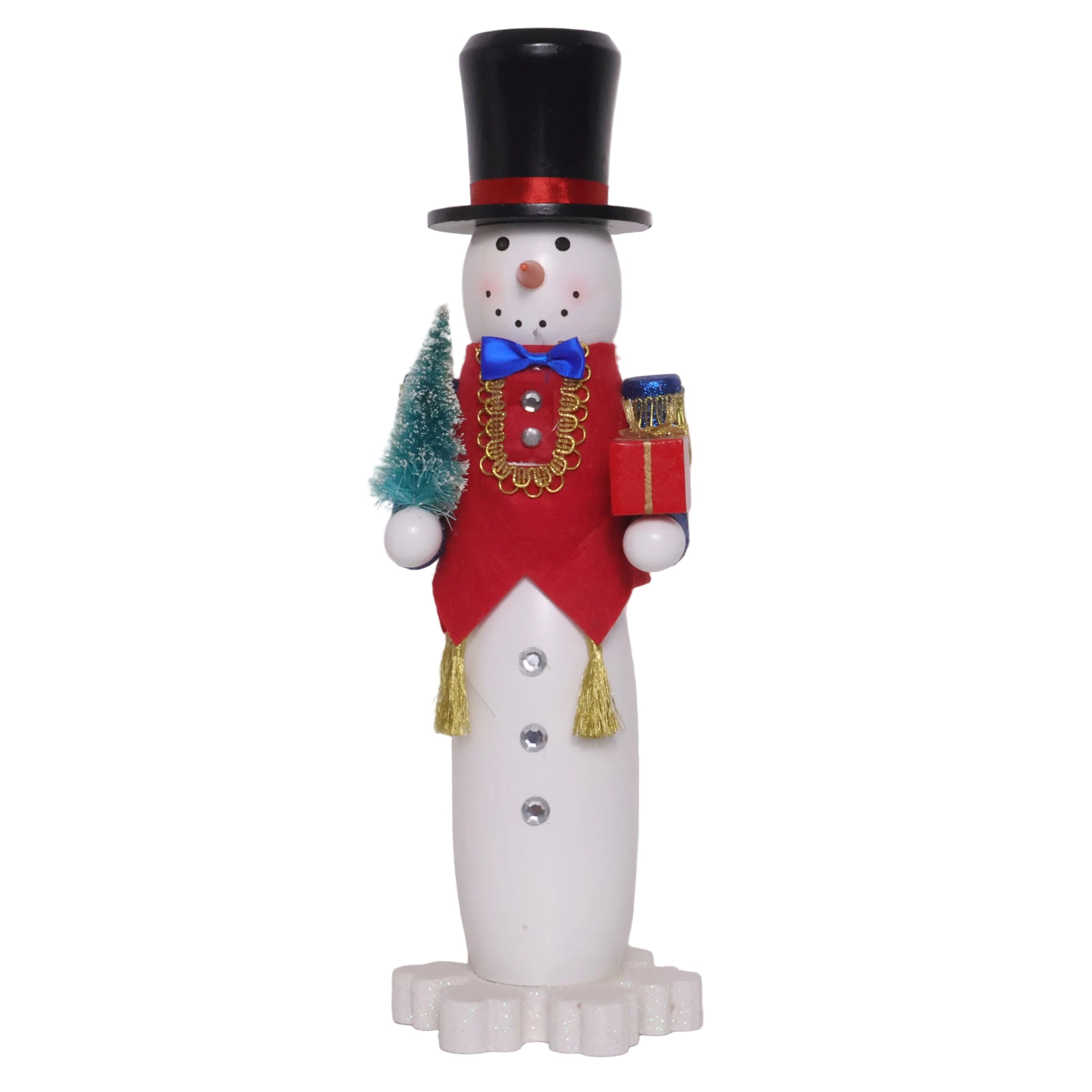 Cascanueces Muñeco De Nieve Blanco