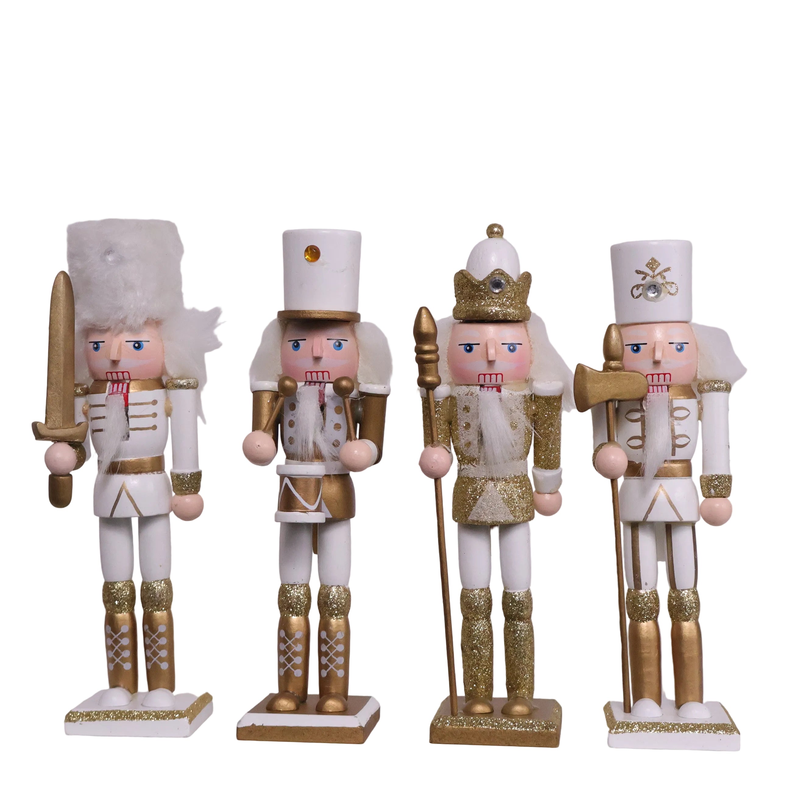 Juego de 4 Cascanueces Decorativos Blancos