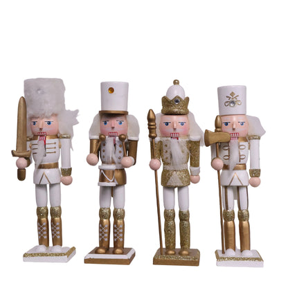 Juego de 4 Cascanueces Decorativos Blancos