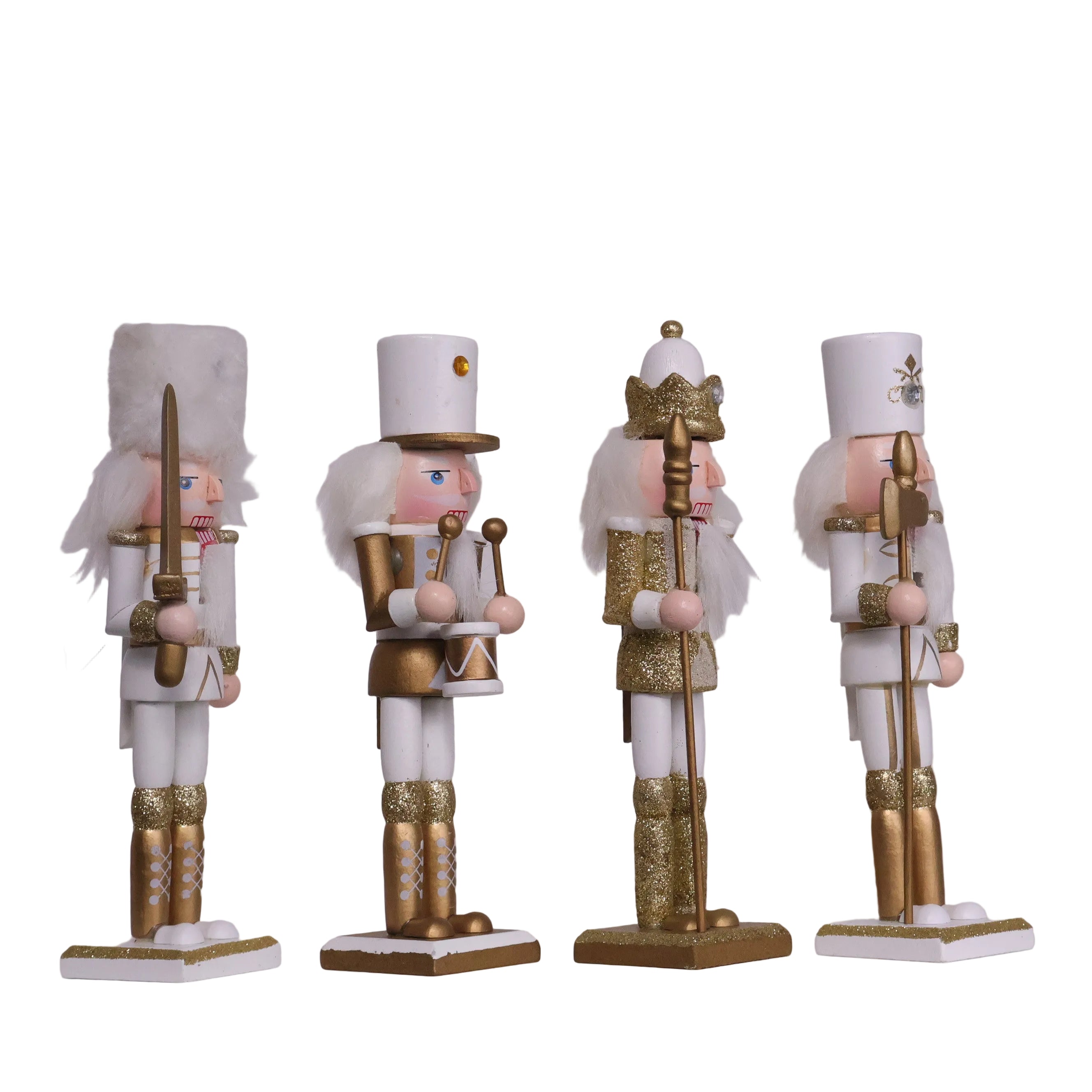 Juego de 4 Cascanueces Decorativos Blancos