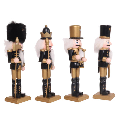 JGO DE 4 CASCANUECES  NEGRO ORO
