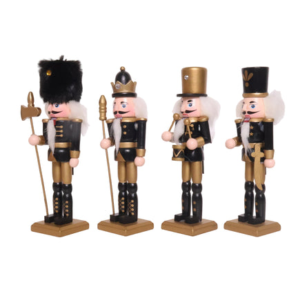 JGO DE 4 CASCANUECES  NEGRO ORO