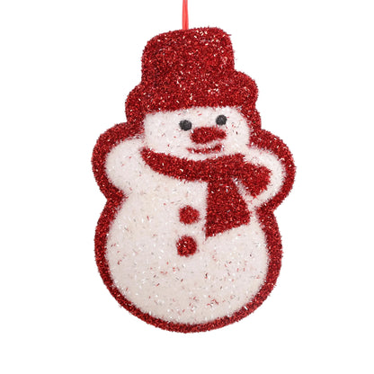 MUÑECO DE NIEVE  ROJO/BLANCO