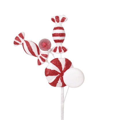 PICK DE DULCE  ROJO/BLANCO