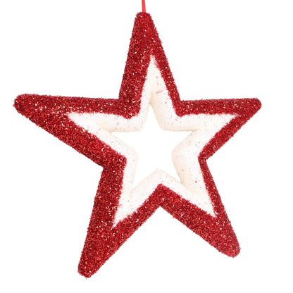 ORNAMENTO ESTTRELLA  ROJO/BLANCO