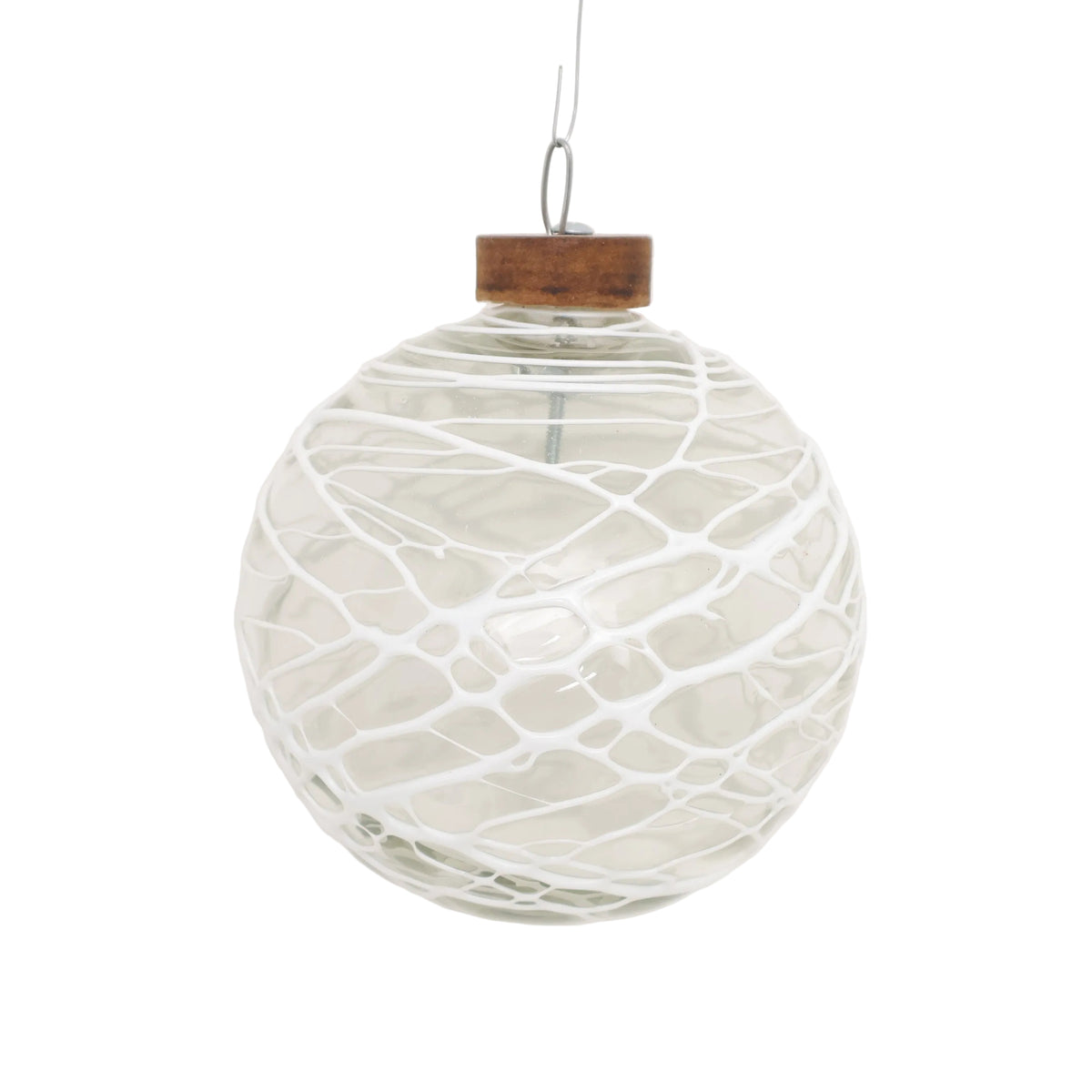 ESFERA CRISTAL HILOS BLANCA