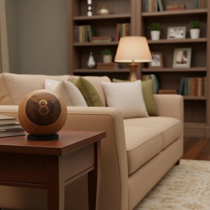 BOLA 8 MADERA CON BASE