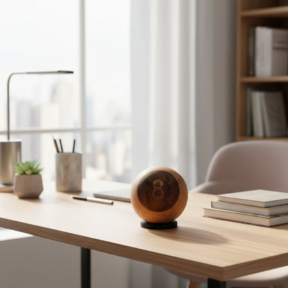 BOLA 8 MADERA CON BASE