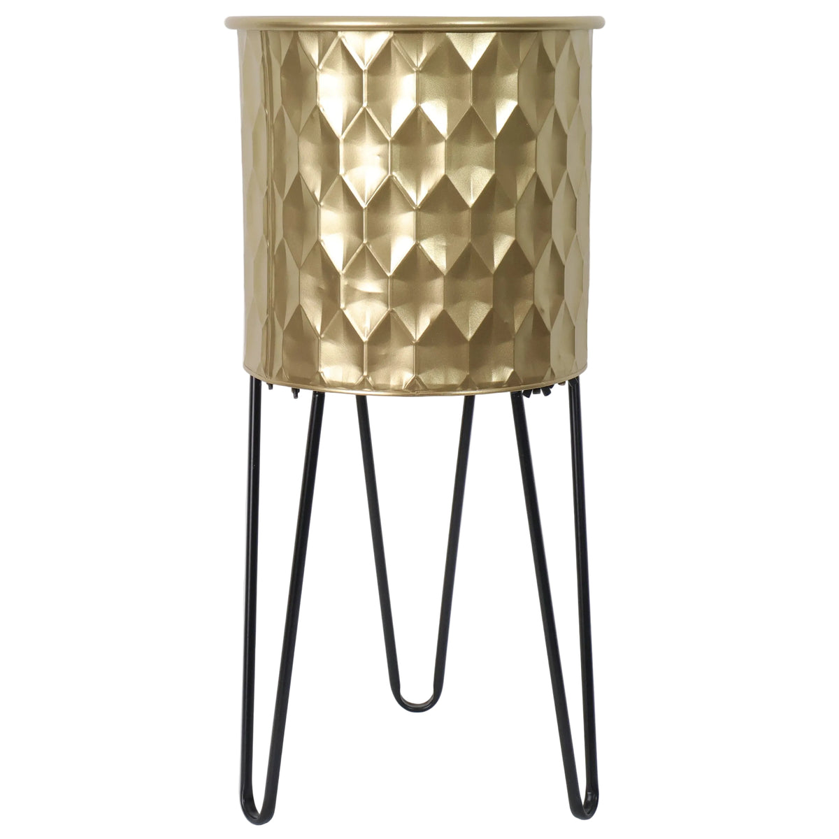 SET DE 2 MACETAS DECORATIVAS METALICAS