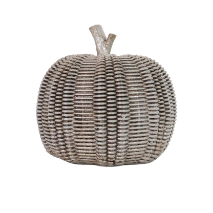 CALABAZA TEJIDA BAJA PLATA-ORO