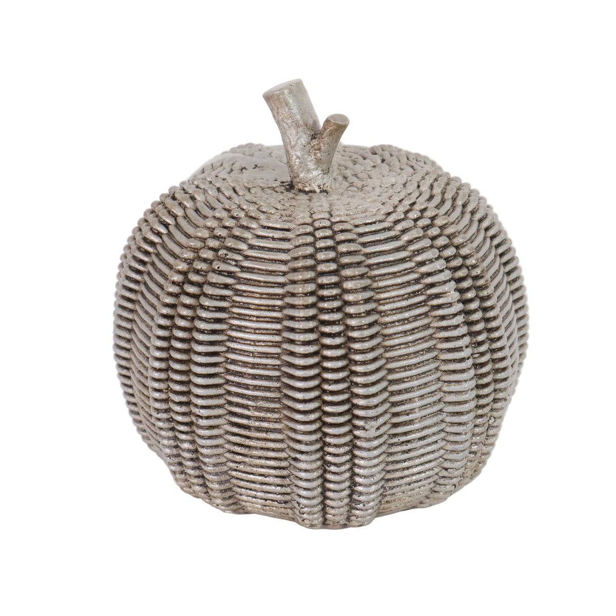 CALABAZA TEJIDA BAJA PLATA-ORO