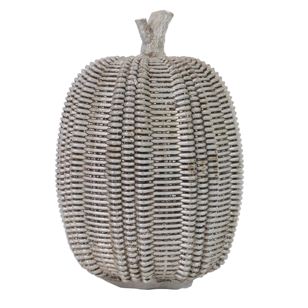 CALABAZA TEJIDA ALTA PLATA-ORO