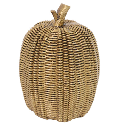 CALABAZA TEJIDA ALTA PLATA-ORO