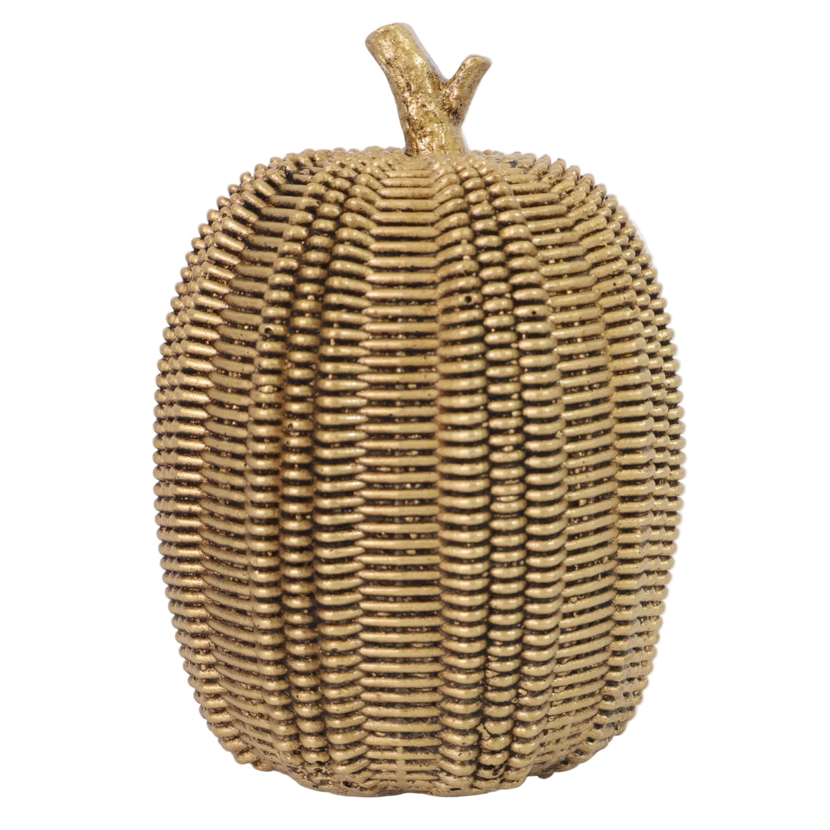 CALABAZA TEJIDA ALTA PLATA-ORO