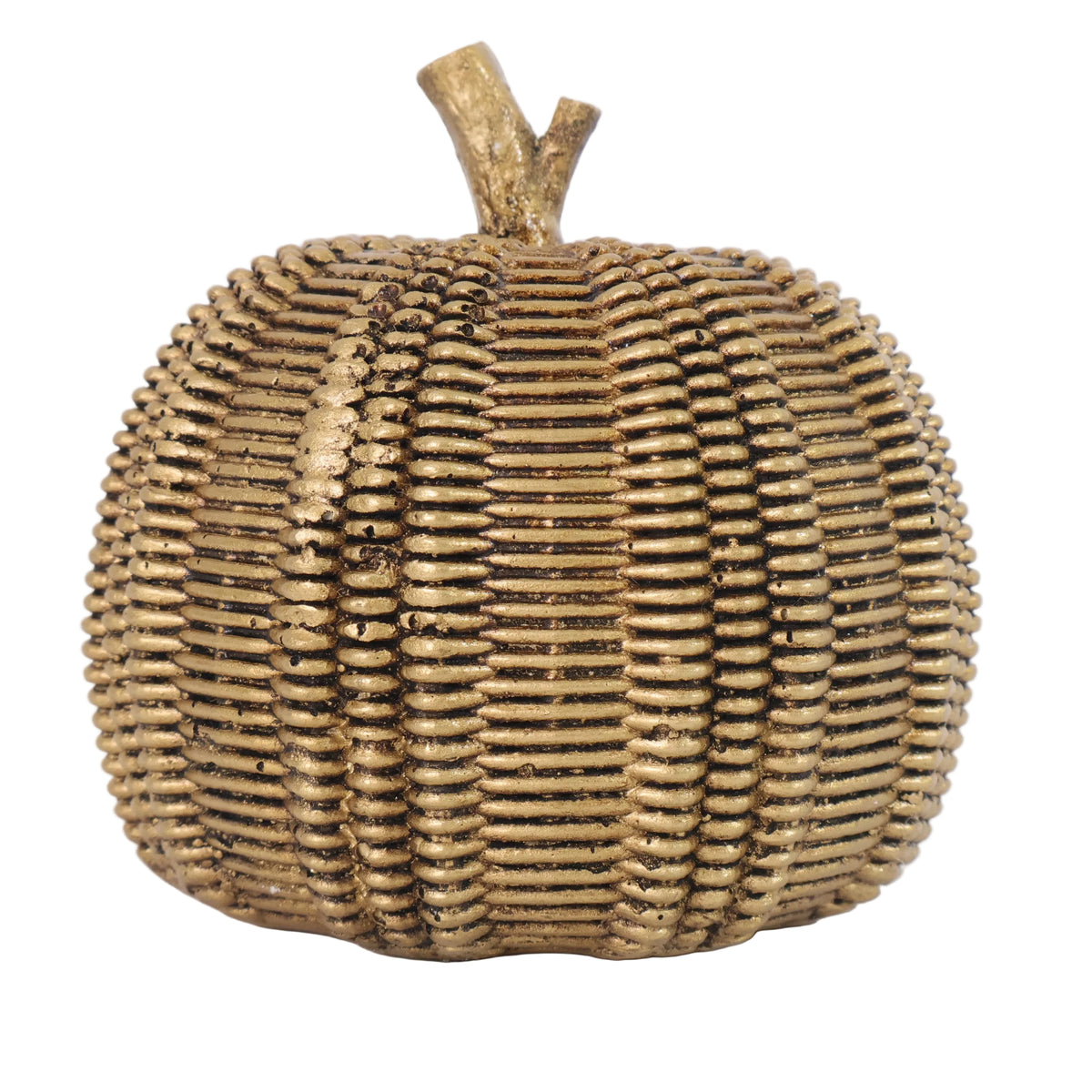 CALABAZA TEJIDA BAJA PLATA-ORO