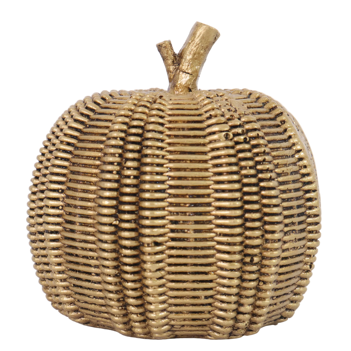 CALABAZA TEJIDA BAJA PLATA-ORO