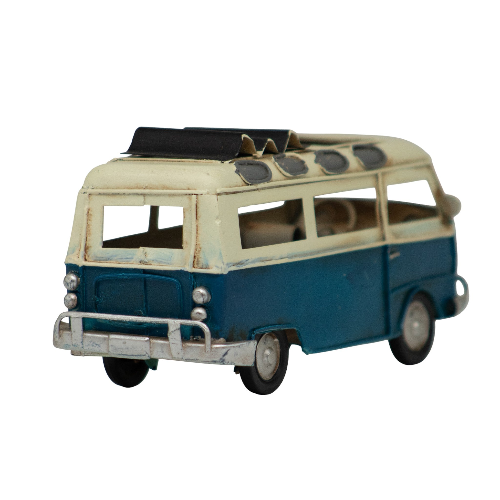 Combi Antigua Decorativa Azul y Beige â€“ 17 cm