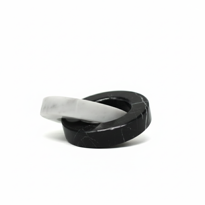 Aros S Negro Con Blanco Marmol