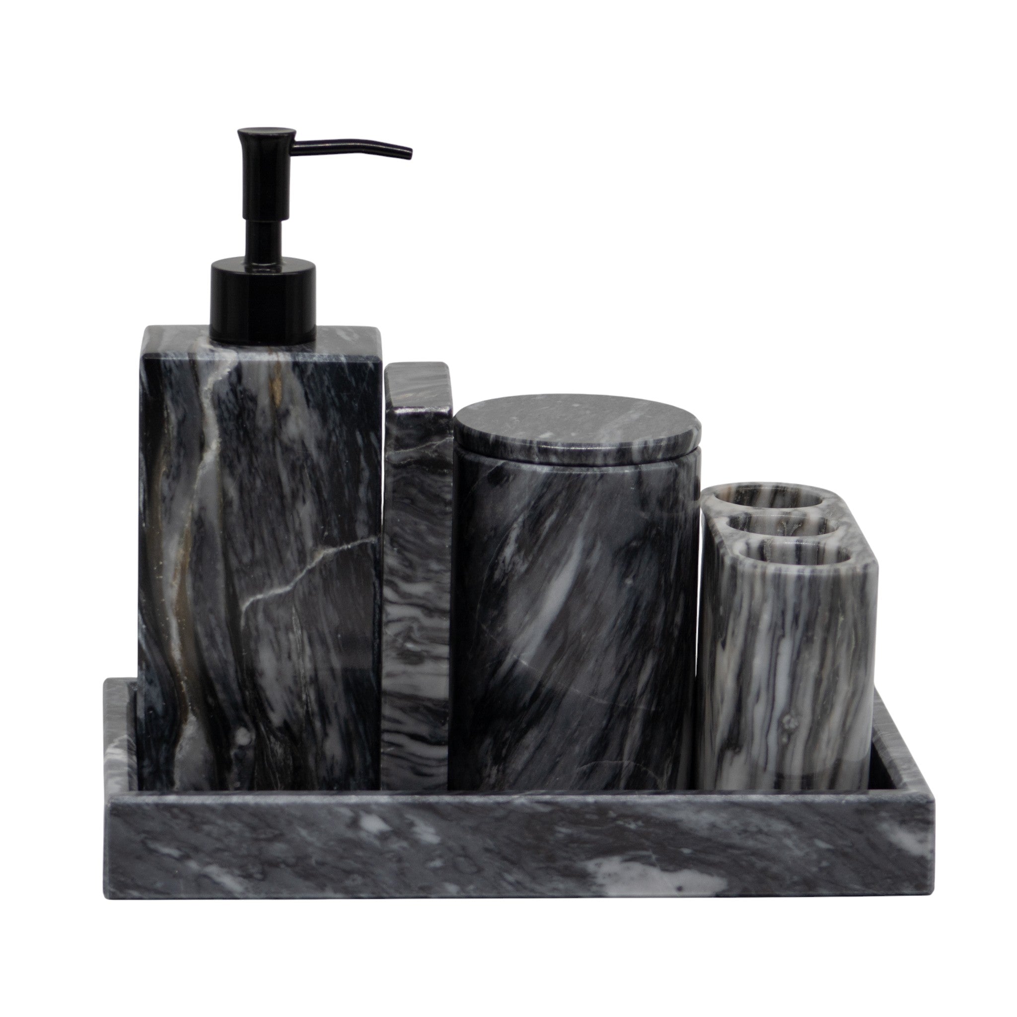Set de BaÃ±o 5 Piezas de MÃ¡rmol Negro