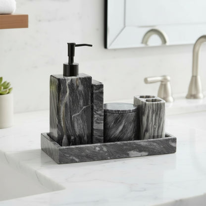 Set de BaÃ±o 5 Piezas de MÃ¡rmol Negro