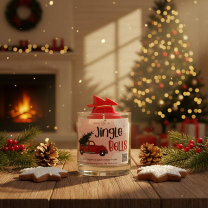 Vela de Soya Jingle Bells â€“ TamaÃ±o Grande