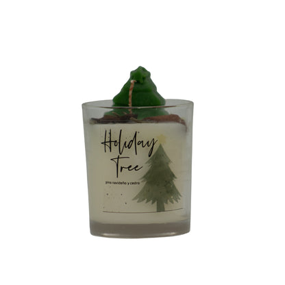 Vela de Soya Tree S â€“ Blanca - Vela Decorativa NavideÃ±a