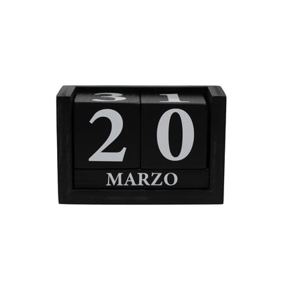 Calendario Negro Nandos  15 cm | Madera de Encino