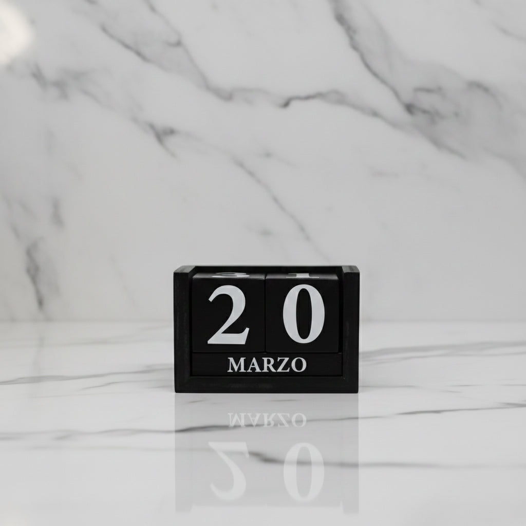 Calendario Negro Nandos  15 cm | Madera de Encino