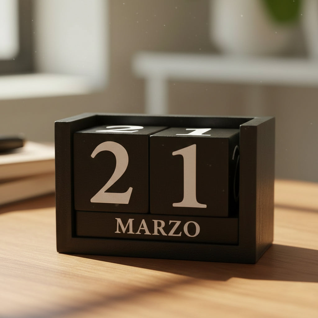Calendario Negro Nandos  15 cm | Madera de Encino