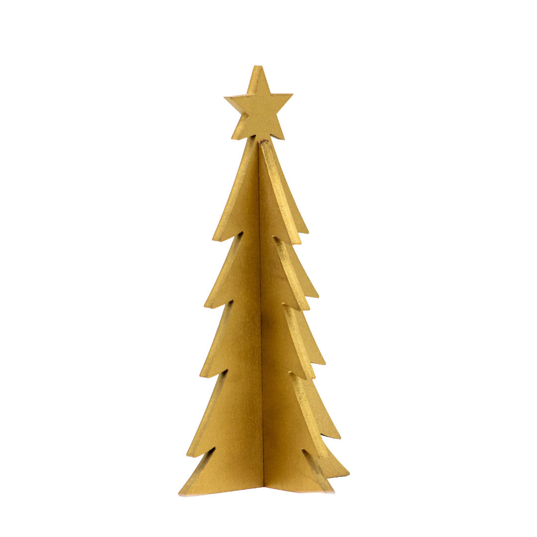Pino Mini Decorativo Dorado â€“ 18 cm
