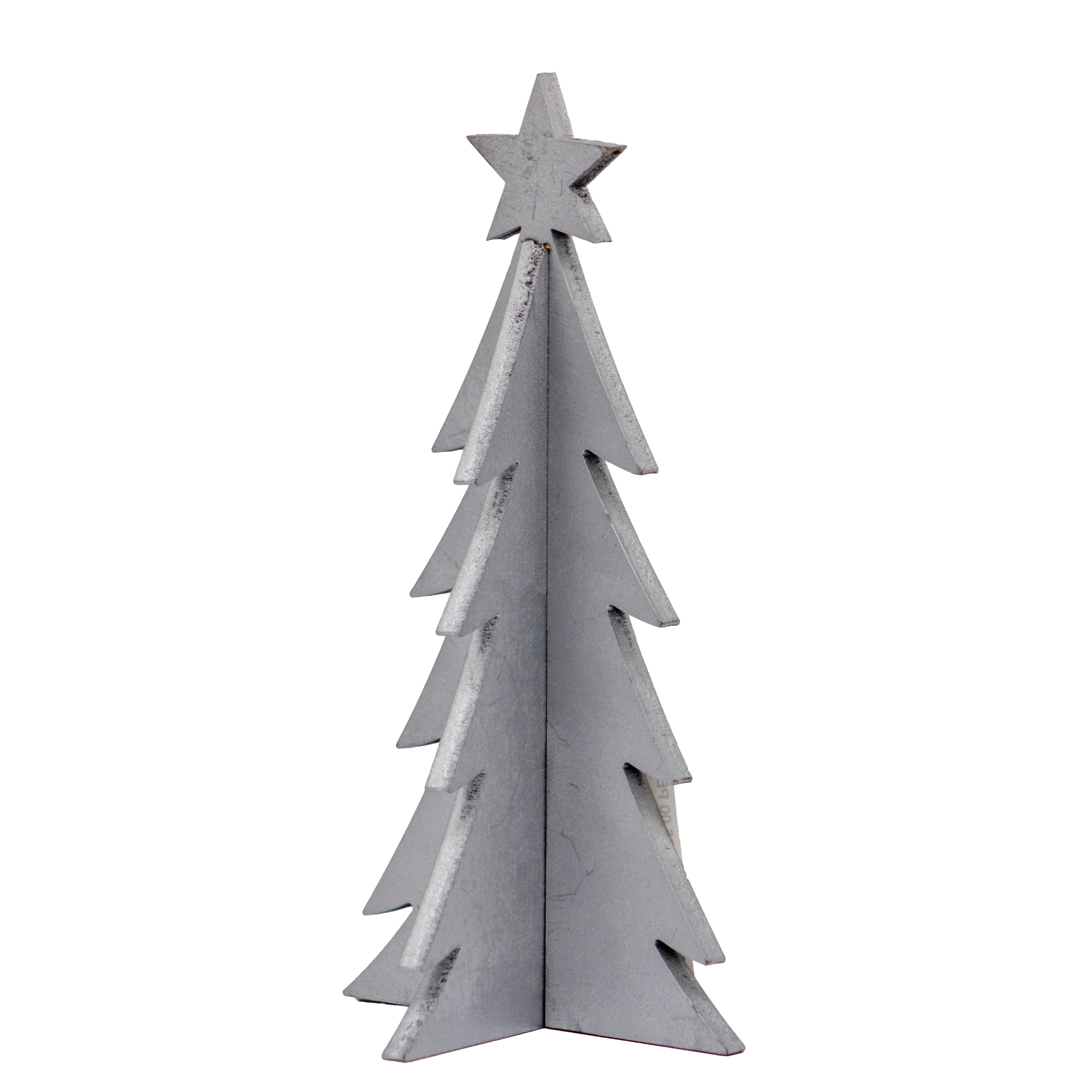 Pino Mini Decorativo Plata â€“ 18 cm