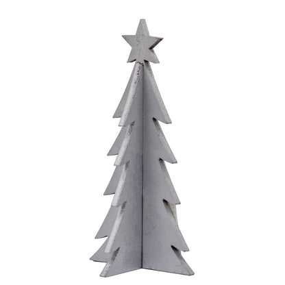 Pino Mini Decorativo Plata â€“ 18 cm