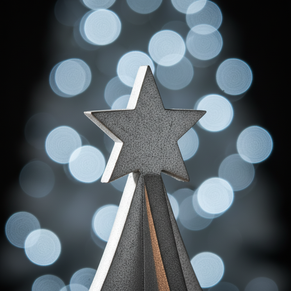 Pino Mini Decorativo Plata â€“ 18 cm
