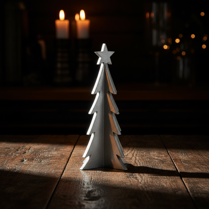 Pino Mini Decorativo Plata â€“ 18 cm
