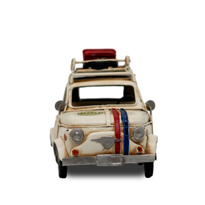 Portarretrato Carro Fiat color Crema Adorno MetÃ¡lico